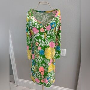 Lilly Pulitzer Size SMALL Hibiscus Stroll Palmetto Preppy Cotton Dress